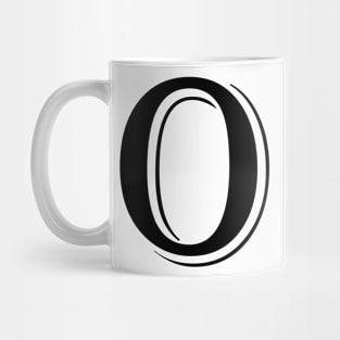 Black letter O in vintage style Mug